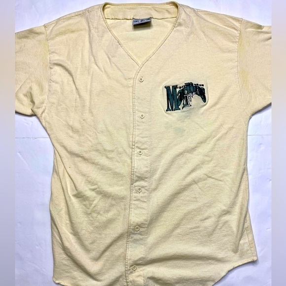 Florida Marlins baseball THE GAME men’s jersey white Button-down XL Extra LARGE - Picture 1 of 13